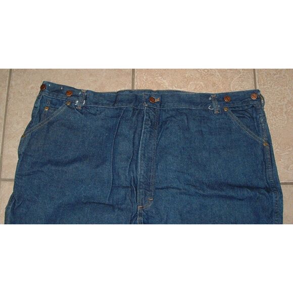 BIG SMITH Big Mens Sz 50X32 Casual Wear Carpenter Stonewashed Denim Blue Jeans - Picture 2 of 4